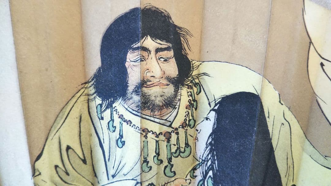 超希少／明治／骨董品】日露戦争 扇子 陸軍印鑑入 陸軍 従軍 明治時代