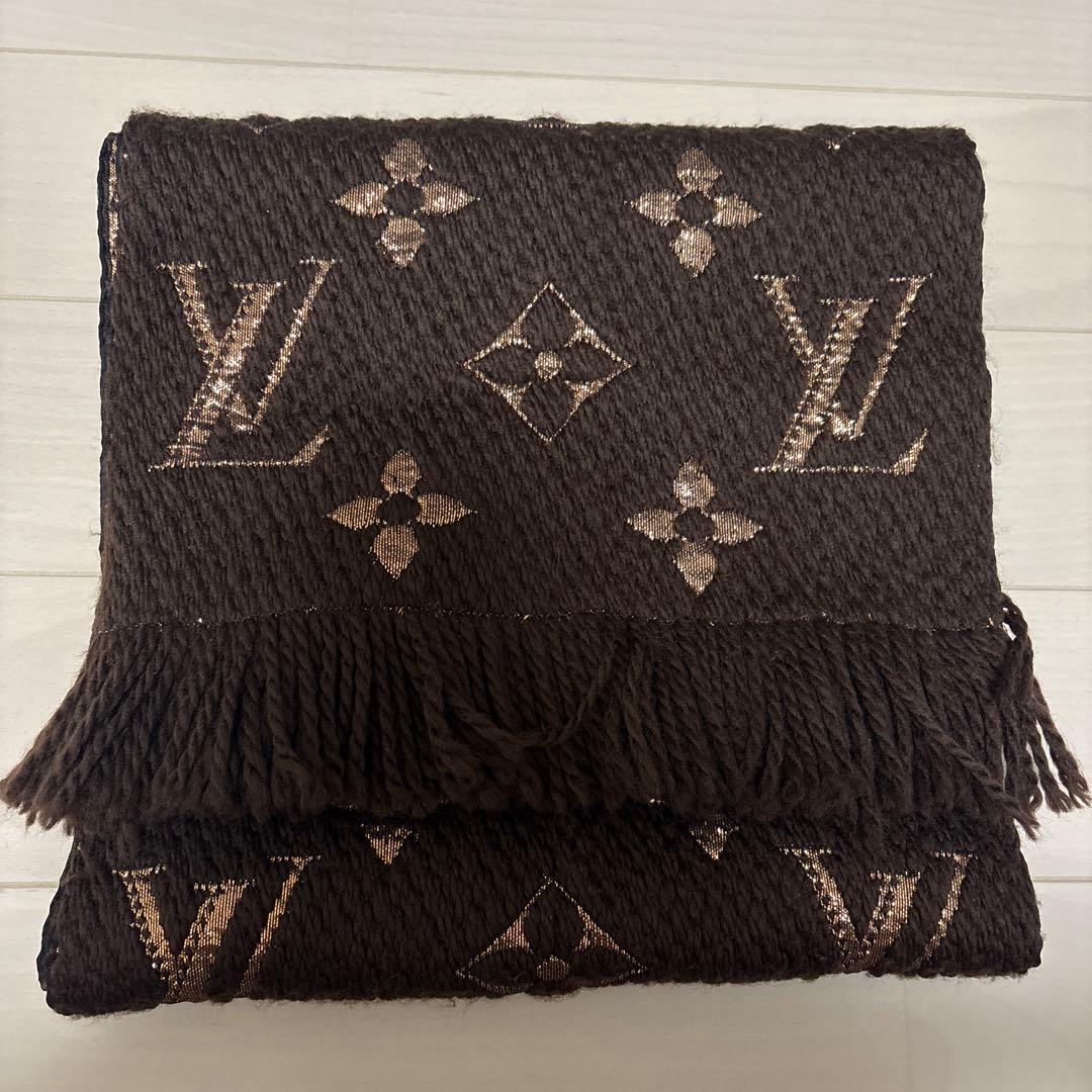 LOUIS VUITTON モノグラムブラウンマフラー