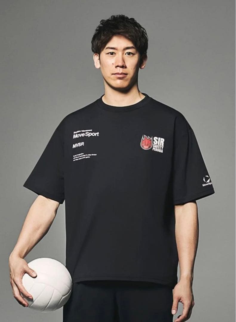 MoveSport ペルージャ コラボ Tシャツ Mサイズ 石川祐希 デサント 石川祐希 ペルージャコラボ Tシャツ ムーブスポーツ