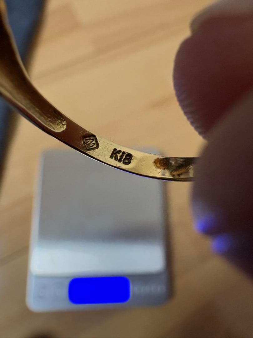 国産.k18 天然ダイヤモンド.指輪.16号.ゴールド.金 .リング