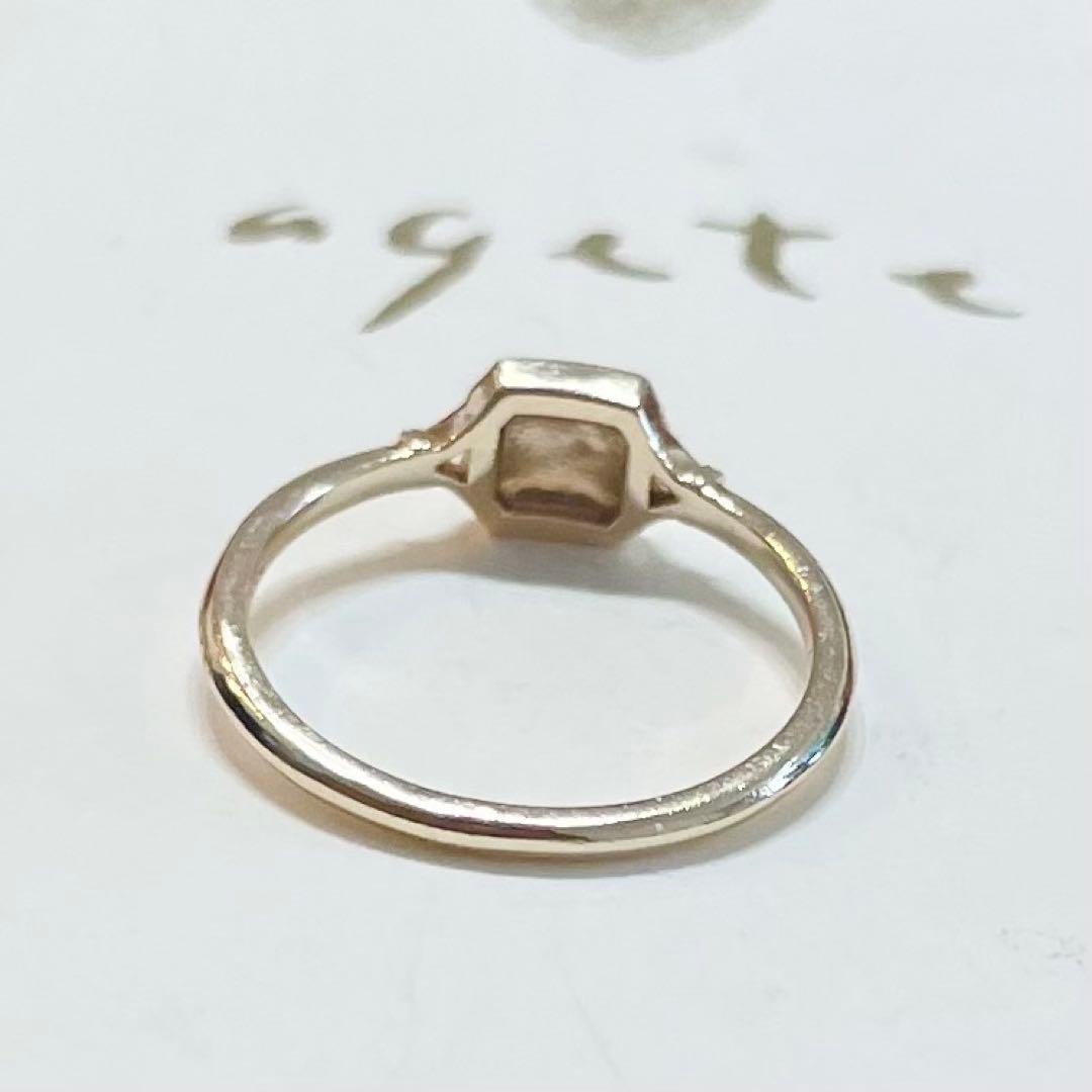 【agete】アガット K10 シグネット リング ピンキーリング 1号