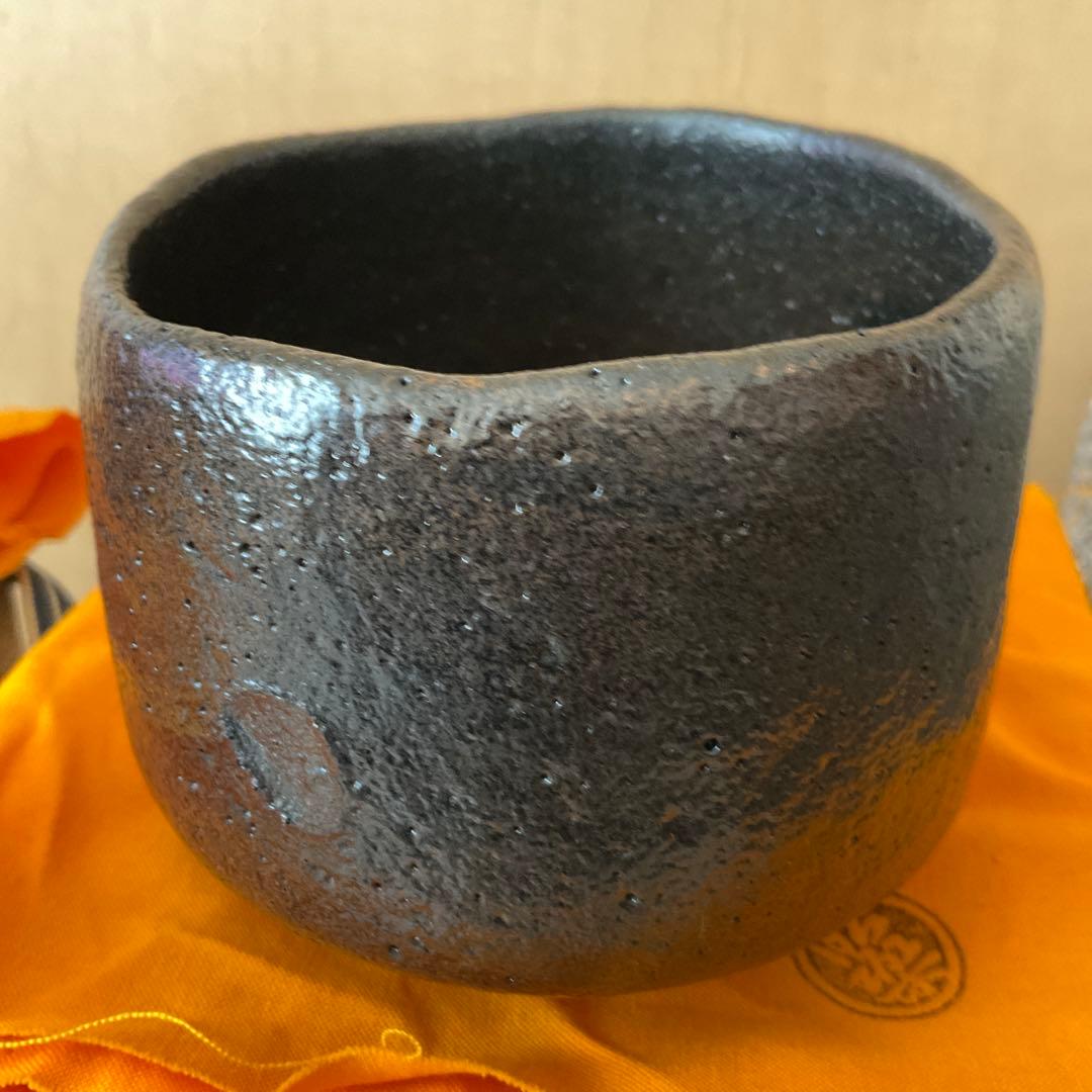 k*a様 楽焼 2点　佐々木 昭楽　長次郎　禿 & 二郎坊　写し　黒 赤 楽 茶