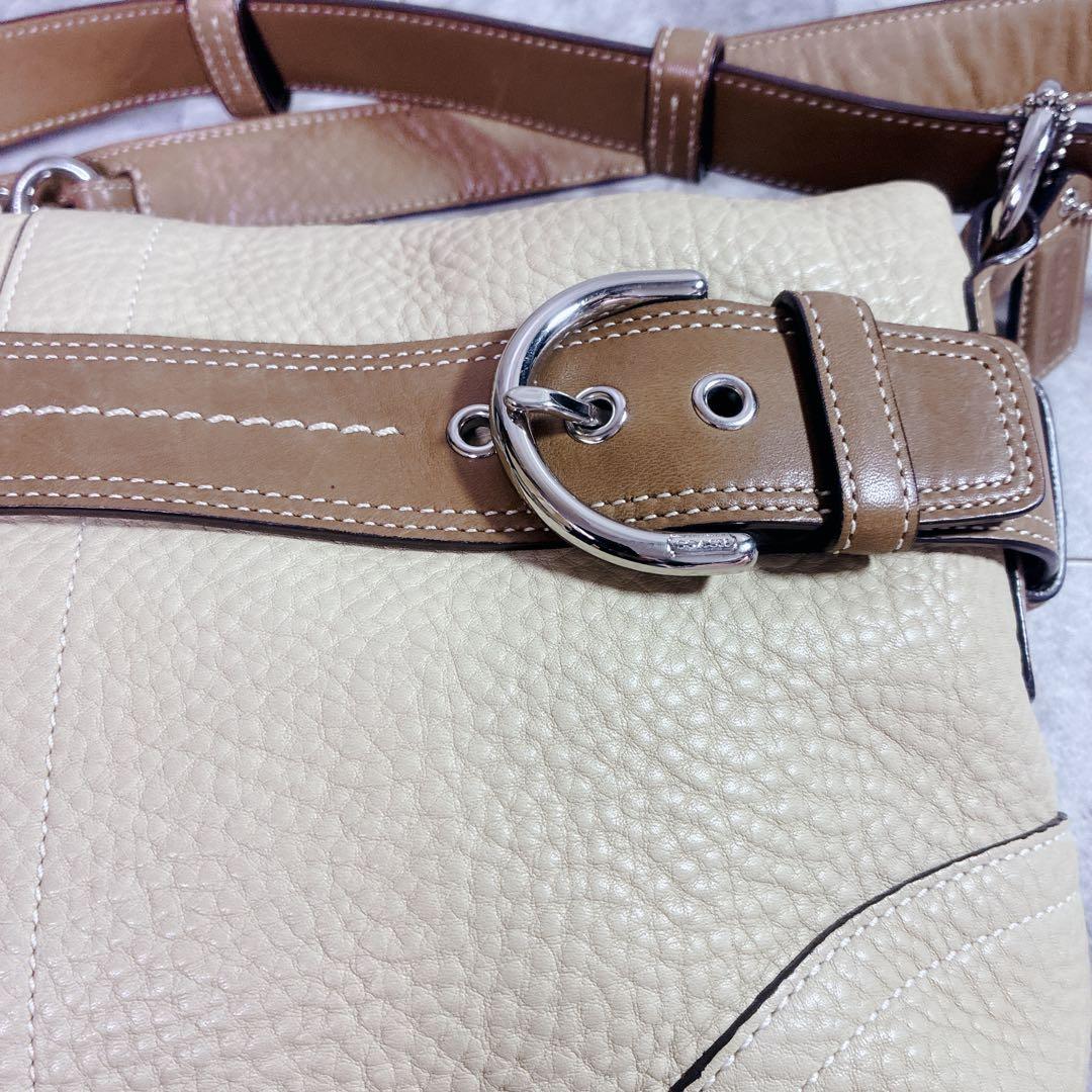 バッグ COACH SOHO ONESHOULDERBAG LEATHER BEGIE