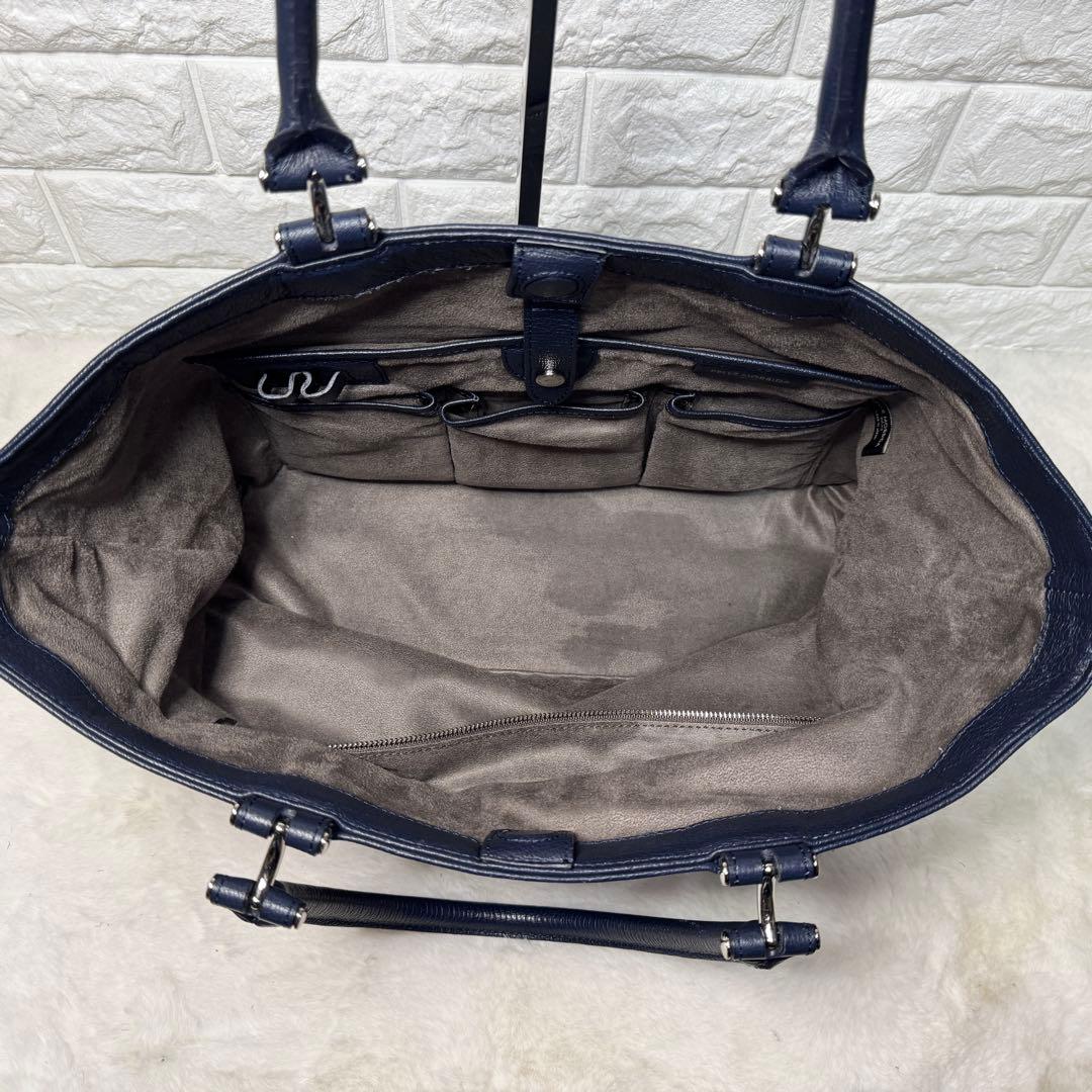 PELLE MORBIDA ペッレモルビダ トートバッグ デッキ9 ネイビー