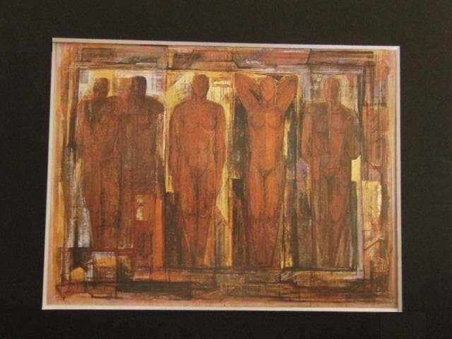 滝沢具幸、【古代の像】、希少な額装用画集より、新品額装付、状態良好