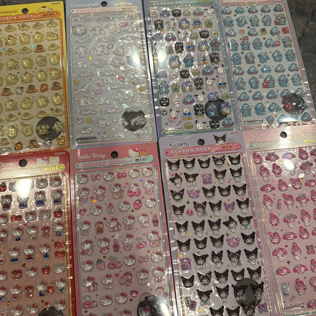 ボンボンドロップシール　ミニ　サンリオ　8点セット　コンプリート