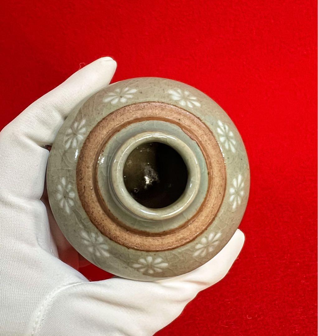 古美術 肥後銘陶 八代焼 高田焼 茶入 茶道具 箱付き 古道具 コレクション