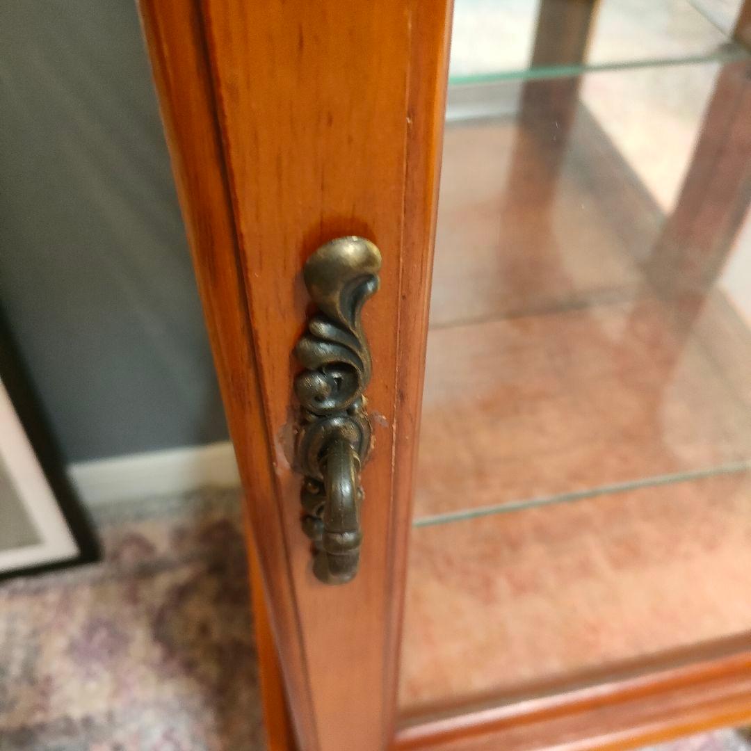 希少】大理石天板クラシック猫脚コレクション飾り棚 ガラスショーケース」