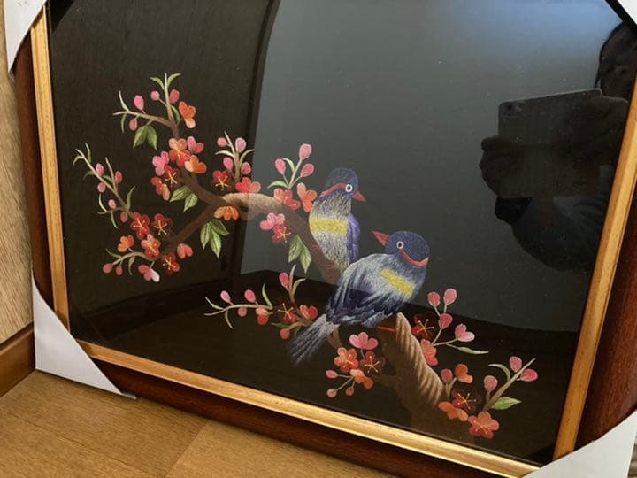 刺繍の絵、半額で