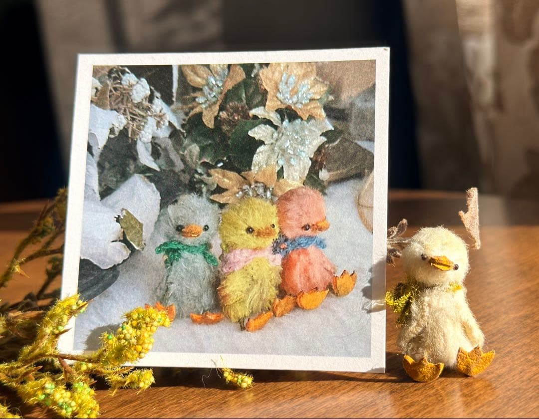 moriのえほん様 小さいアヒル ぬいぐるみ ミニチュア ハンドメイド