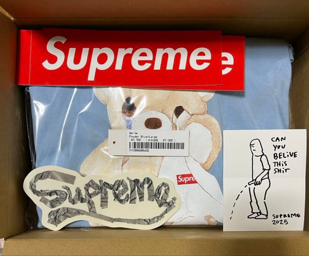25ss week18 Supreme Bear Tee Powder Blue - メルカリ
