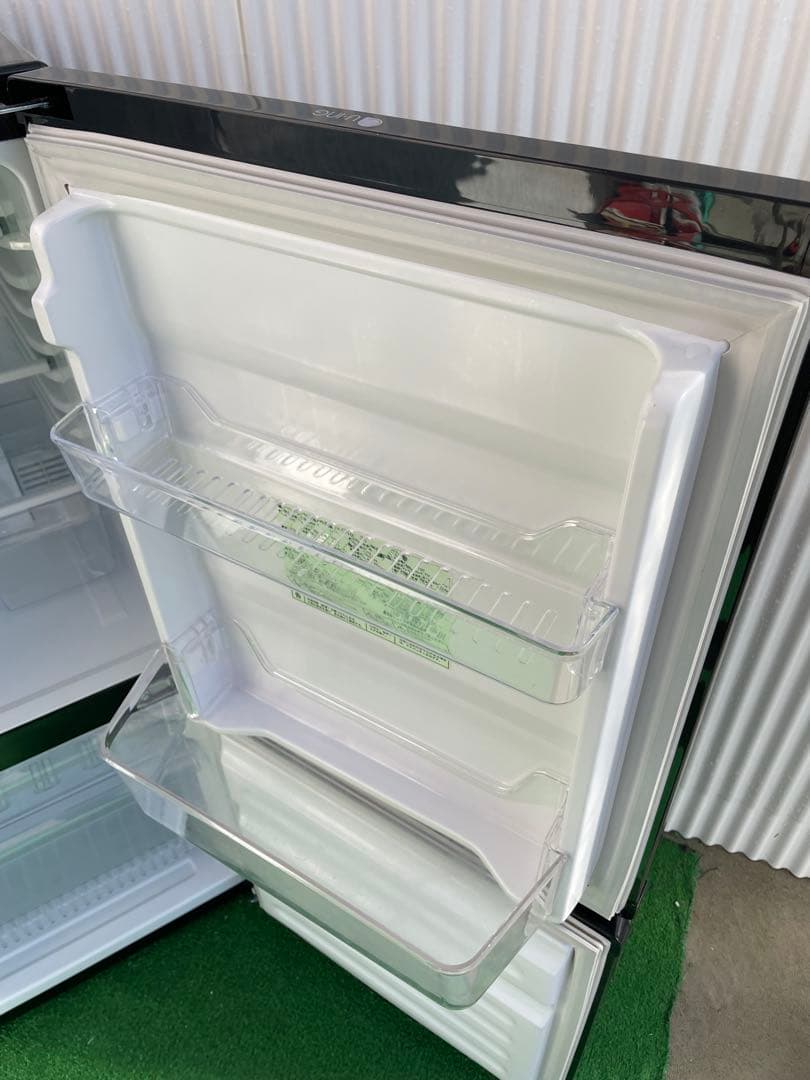 953 ユーイング おしゃれブラック2ドア冷蔵庫 右開き 一人暮らし 単身