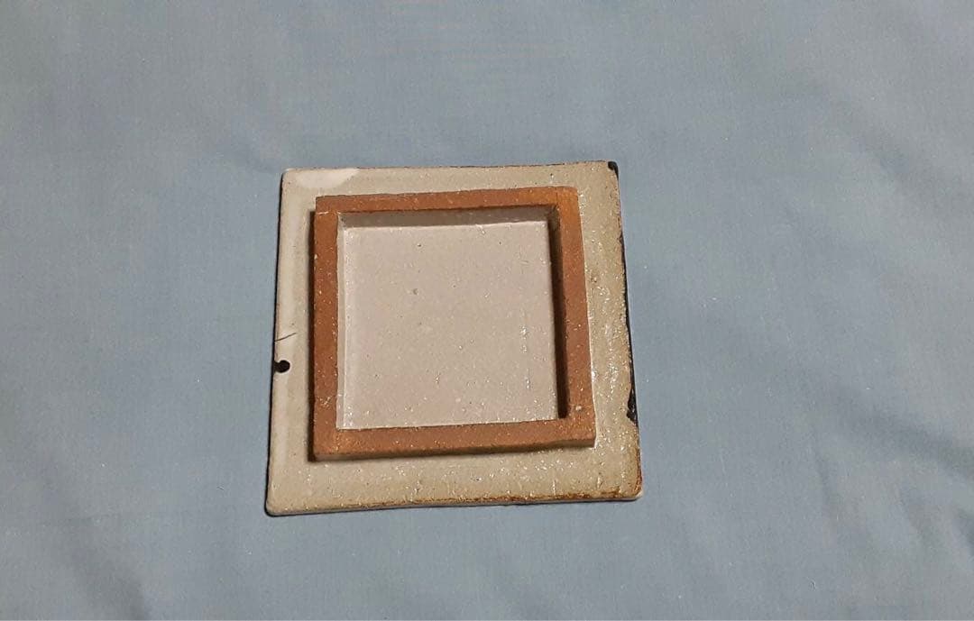 陶芸作品 高台付き角皿4点セット