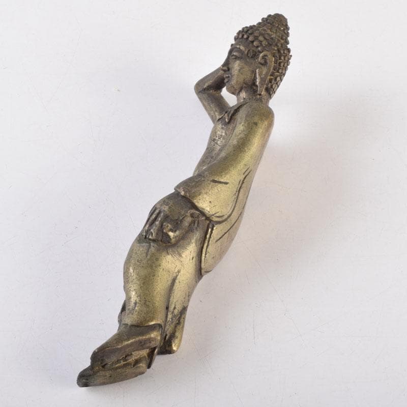 仏教美術 古銅 涅槃像 寝釈迦像 仏像 置物 N 8702