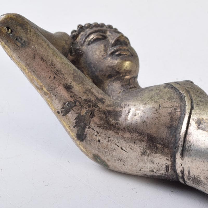 仏教美術 古銅 涅槃像 寝釈迦像 仏像 置物 N 8702