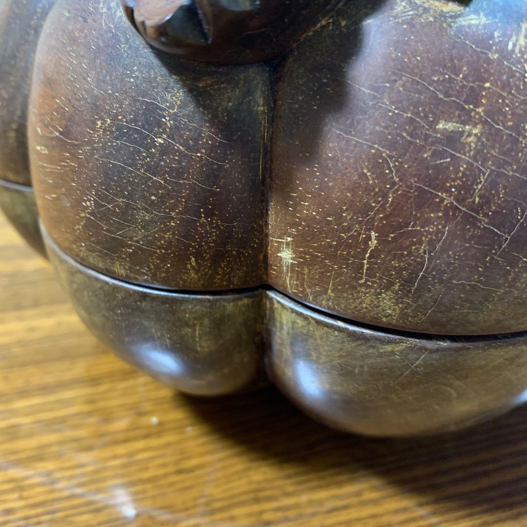 茶道具 唐木かぼちゃ香合 蓋物