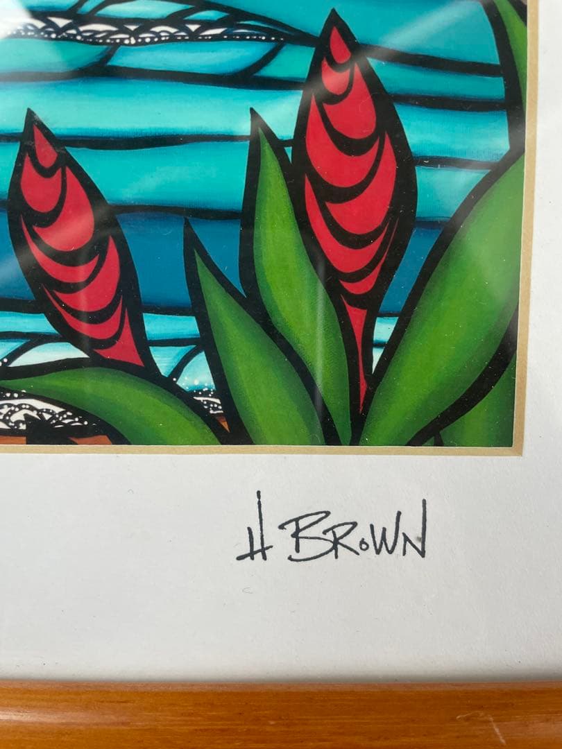 ヘザーブラウン絵画「Lahaina Shores」額付き