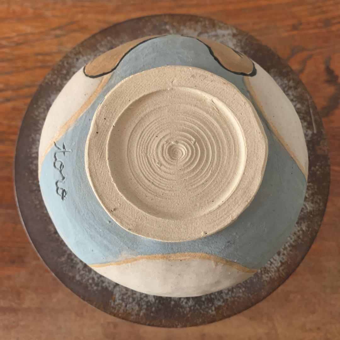 妻の作った 国木田独歩の抹茶茶碗 夜のテトラポッドと月光