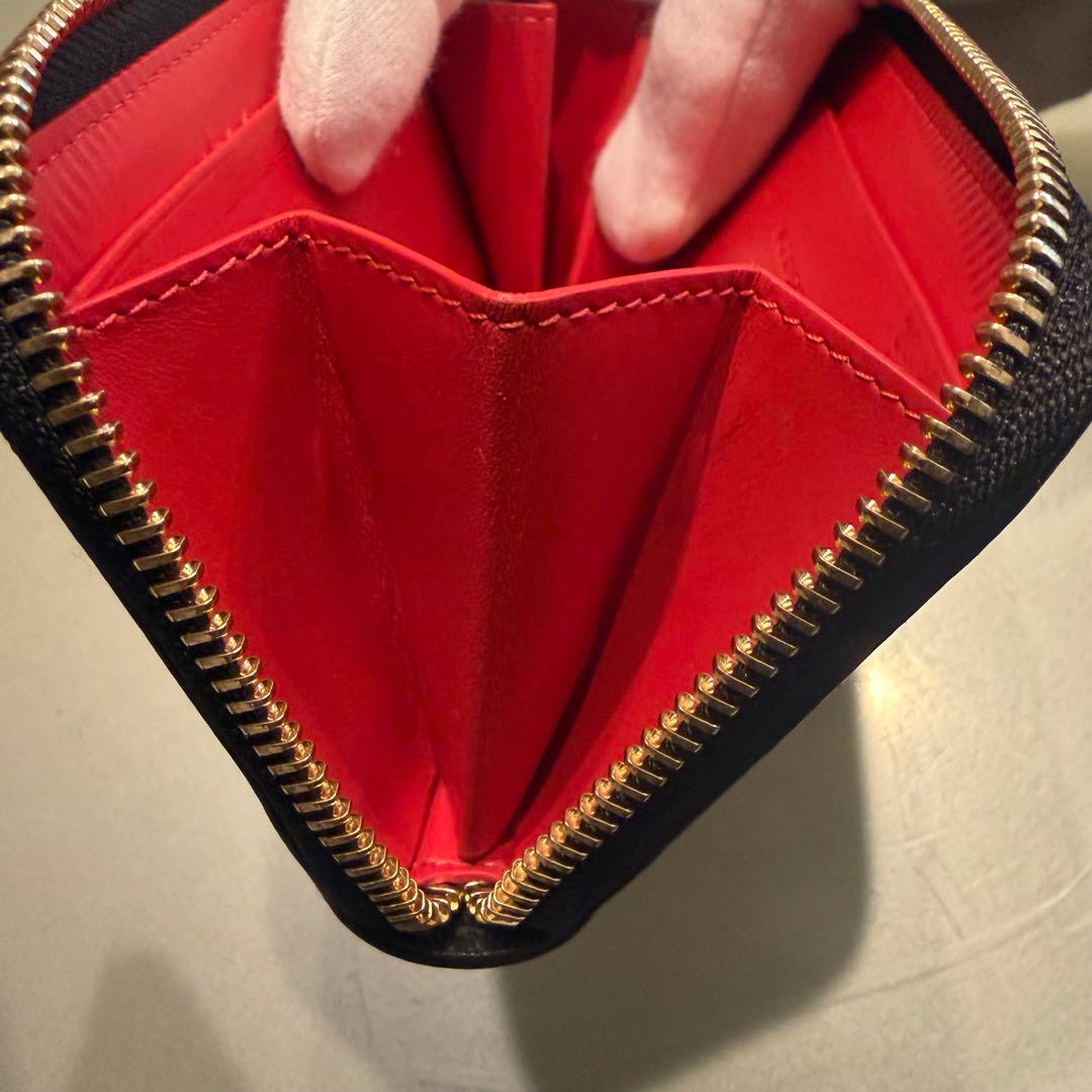 クリスチャンルブタン ケース 小銭入れ カード2枚 黒/赤