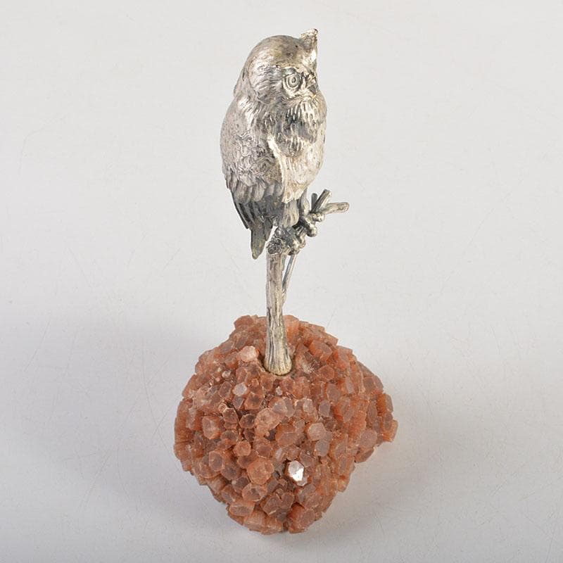 ALPACA PLATEADA Y　フクロウ　梟　置物　C　6772