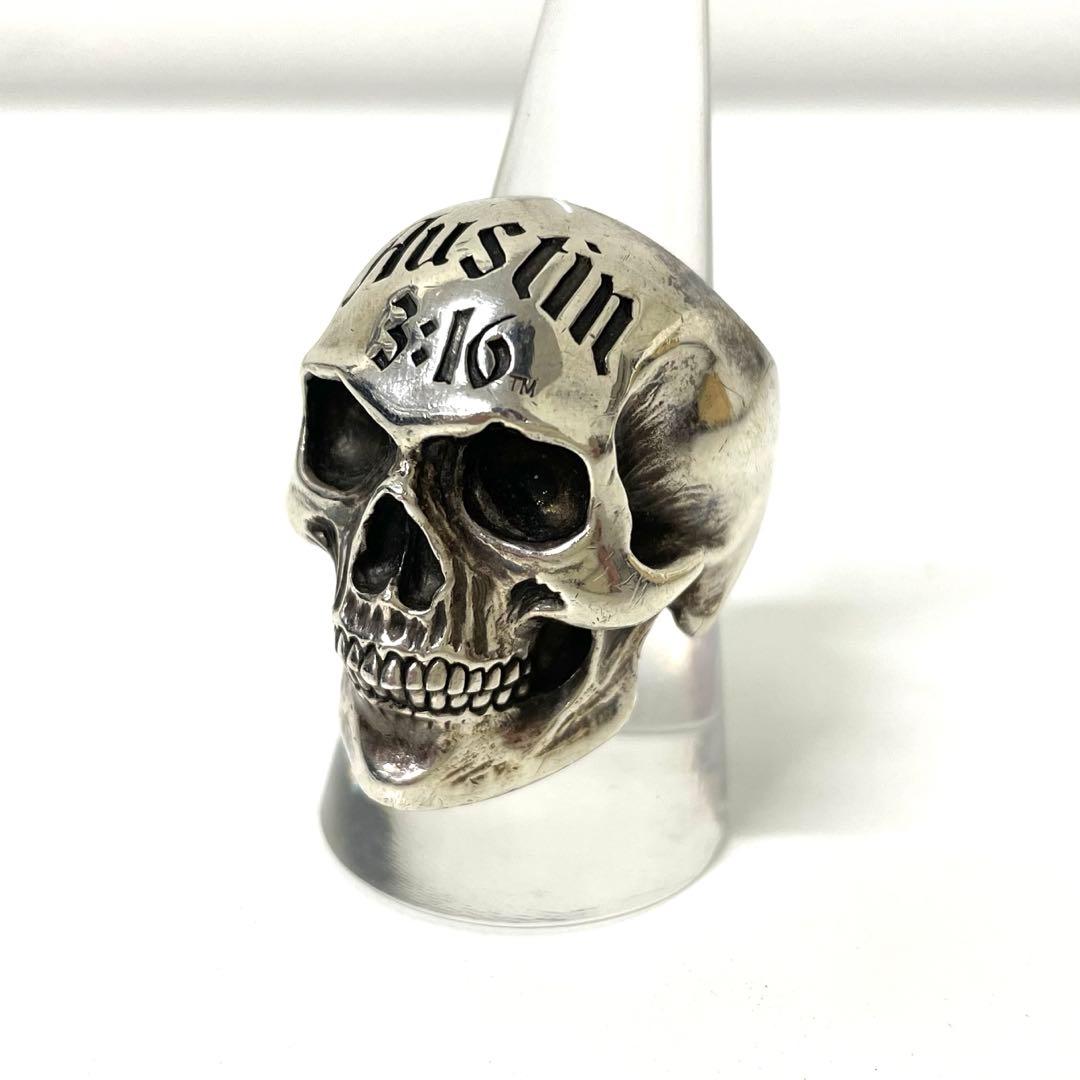 【TK】シルバーリング　スティーブ・オースチスカルリング　ストーンコールド