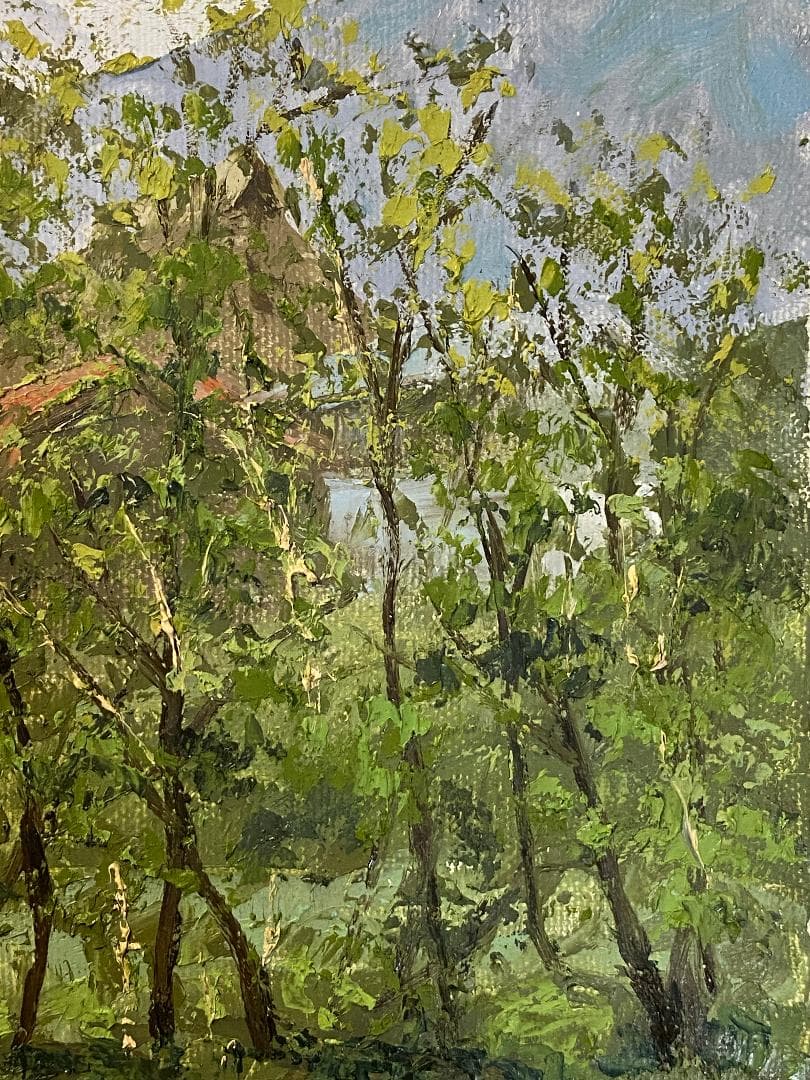 ★「真作」大山功「北アルプス 白馬岳」風景画　油彩画　額装　サイン有り　F8号