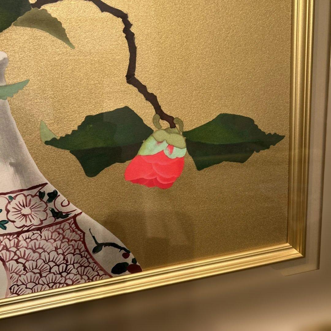 正規品）小倉遊亀リトグラフ（瓶花）滋賀県出身絵画版画