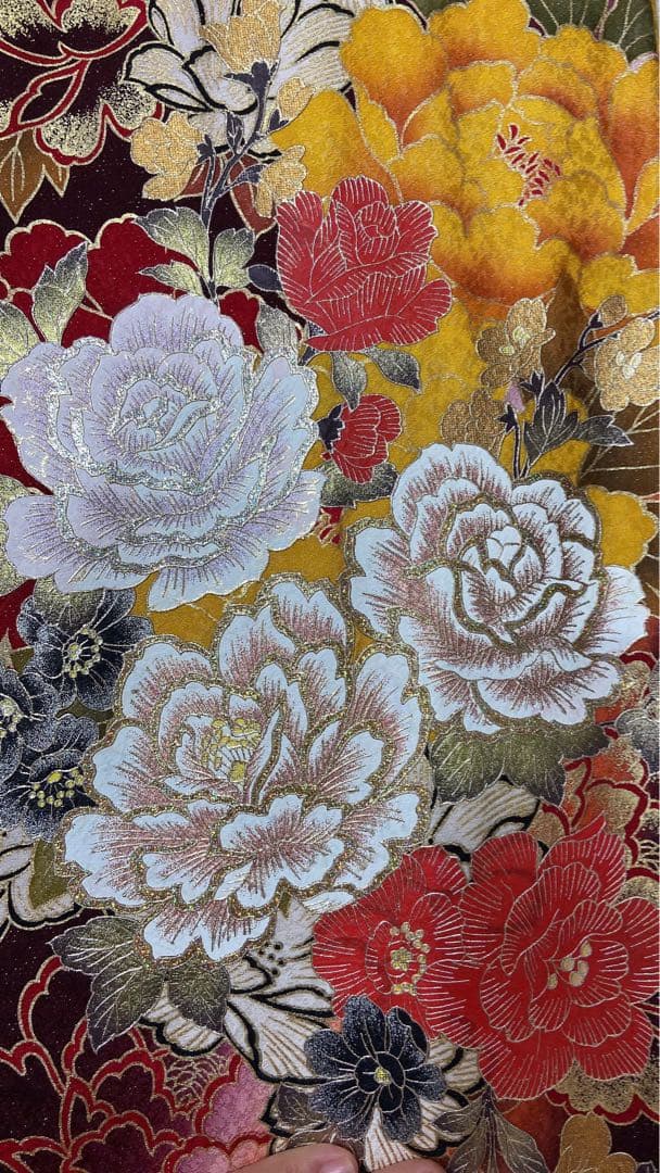 振袖フルセット 総絞り 黒 金 シルバー 成人式 豪華振袖 振袖6点セット