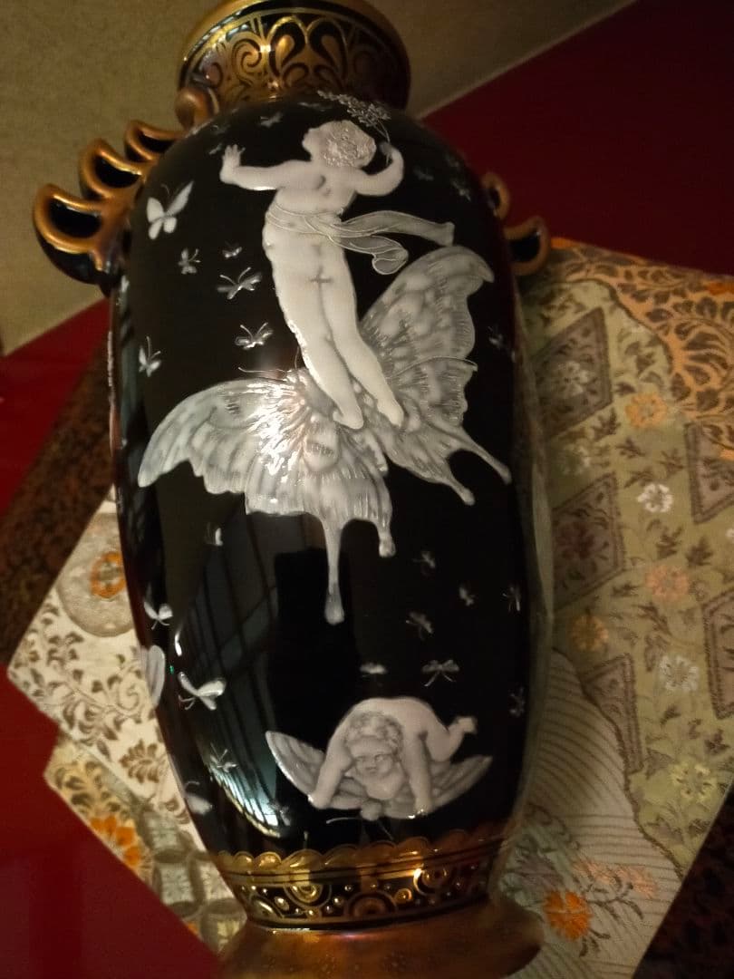 パテシュールパテミントンスタイルアンティークベース壺花瓶