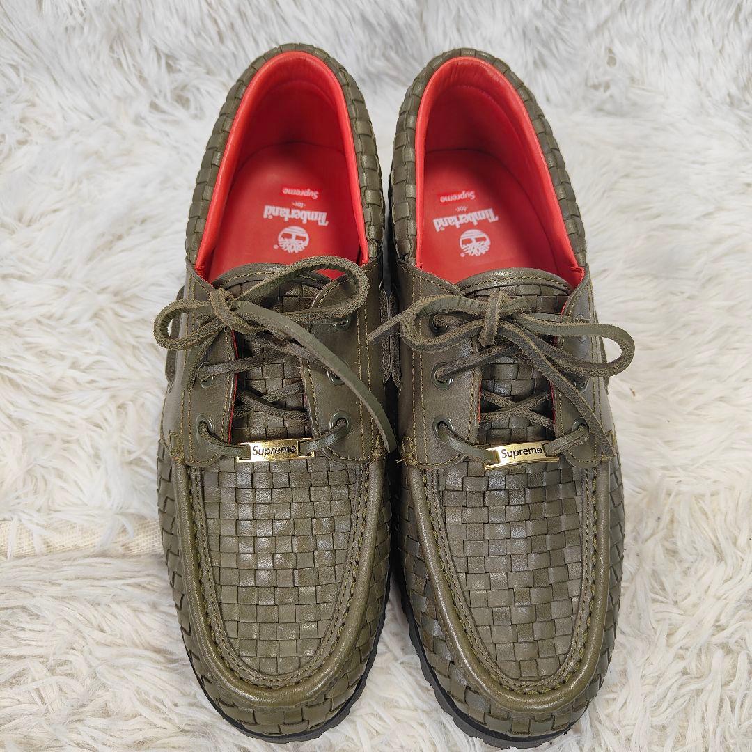 新品希少✨ティンバーランド × シュプリーム ウーブン3アイ ラグ 緑