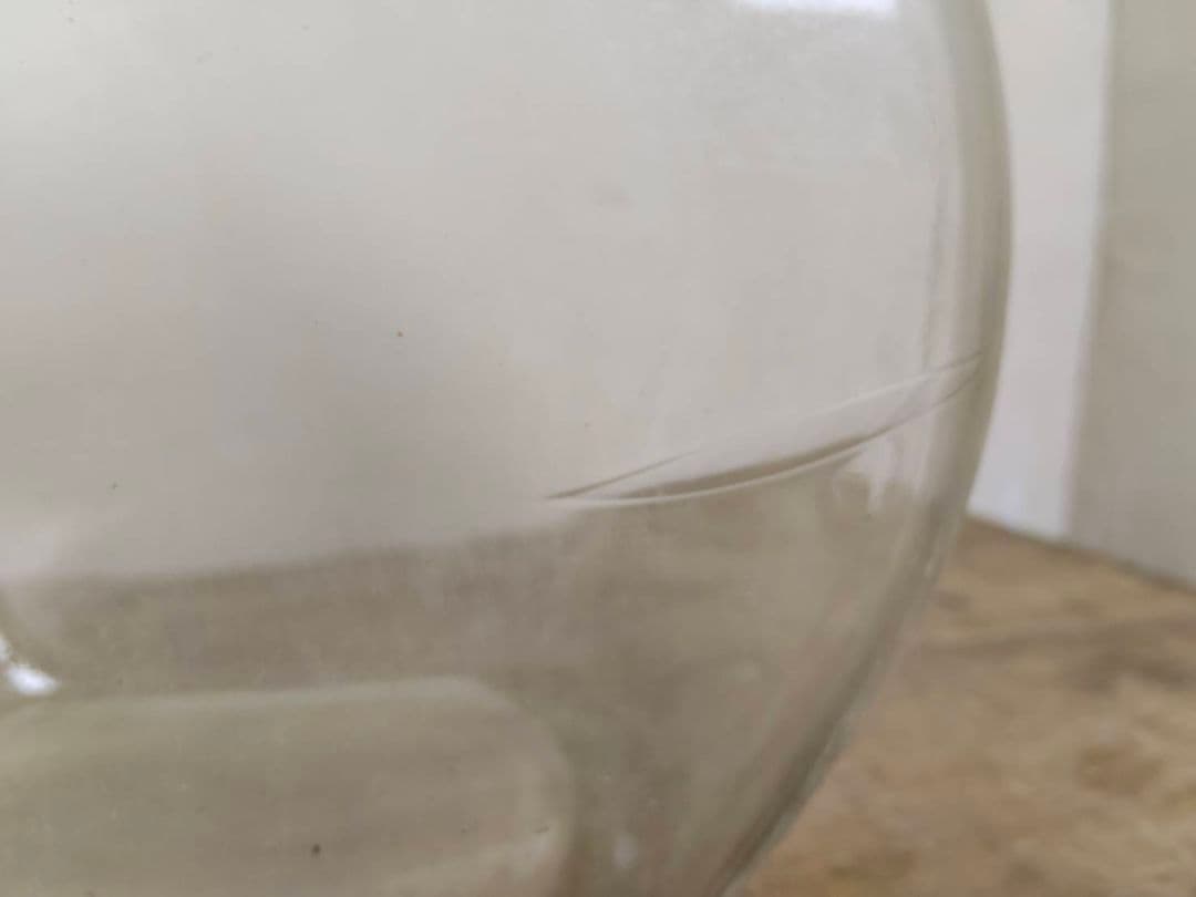 ☆昭和レトロ ガラス瓶 ブリキ蓋付き 駄菓子屋 保存瓶 古道具 高さ約