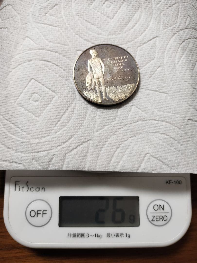 フランクリンミント ジョン F ケネディ プルーフ 銀貨 ? メダル？ ケース入