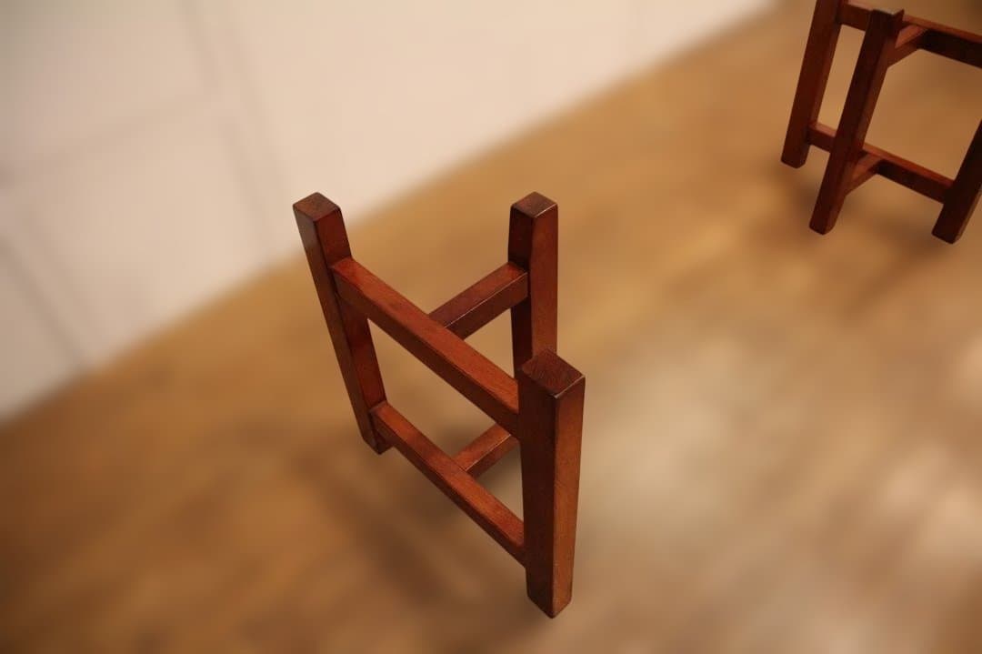 【脚のみ】ケヤキ／木製ダイニングテーブル脚