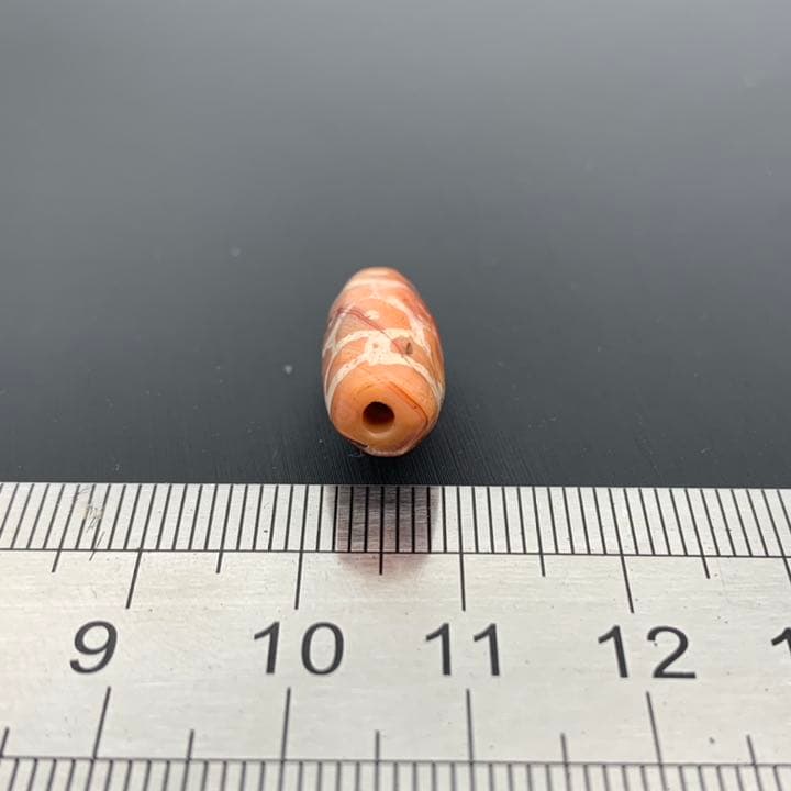 【アンティーク ビーズ】エッジドカーネリアン ビーズ 20.2mm