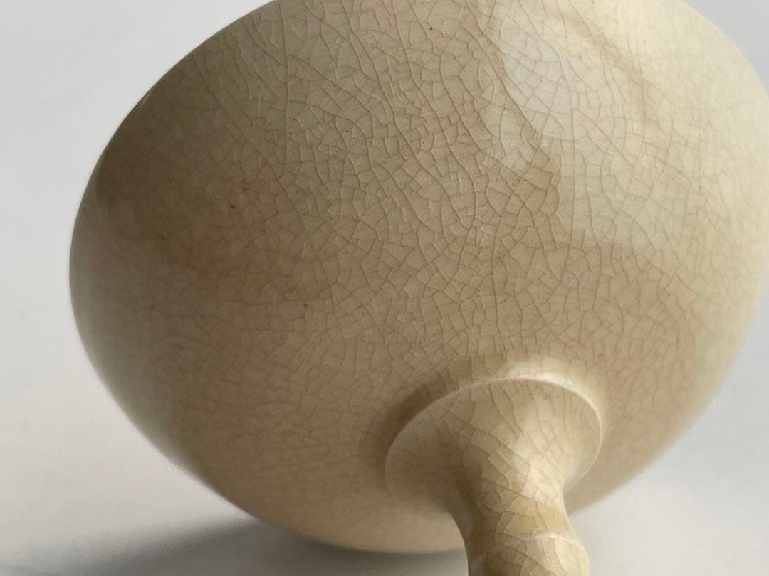 陶芸家 川瀬忍 白磁 脚杯 馬上杯 高脚杯 共箱