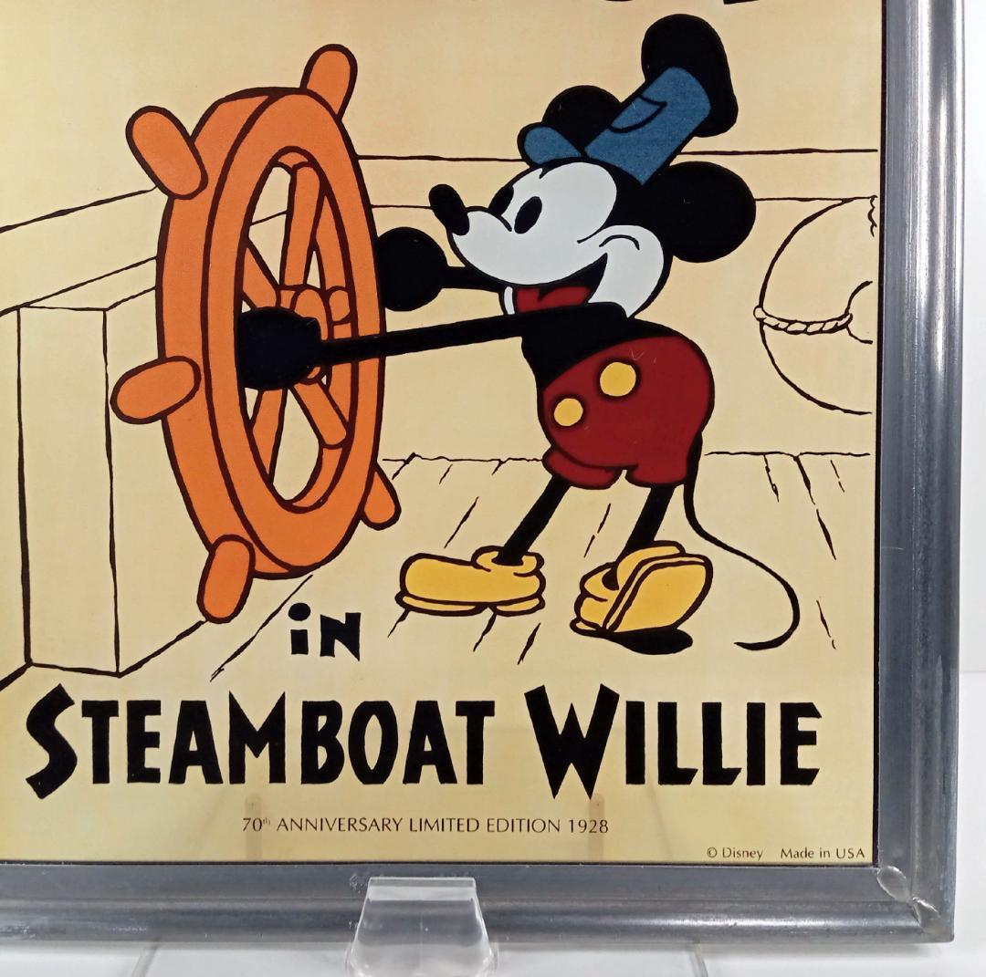 新品ディズニー ミッキー蒸気船ウィリー７０周年ステンドグラスbグラスマスターズ社 新品ディズニー ミッキー蒸気船ウィリー70周年ステンドグラスbグラス