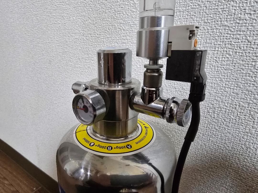 電磁弁-新品】化学反応式C02ジェネレータ&インラインアトマイザーセット