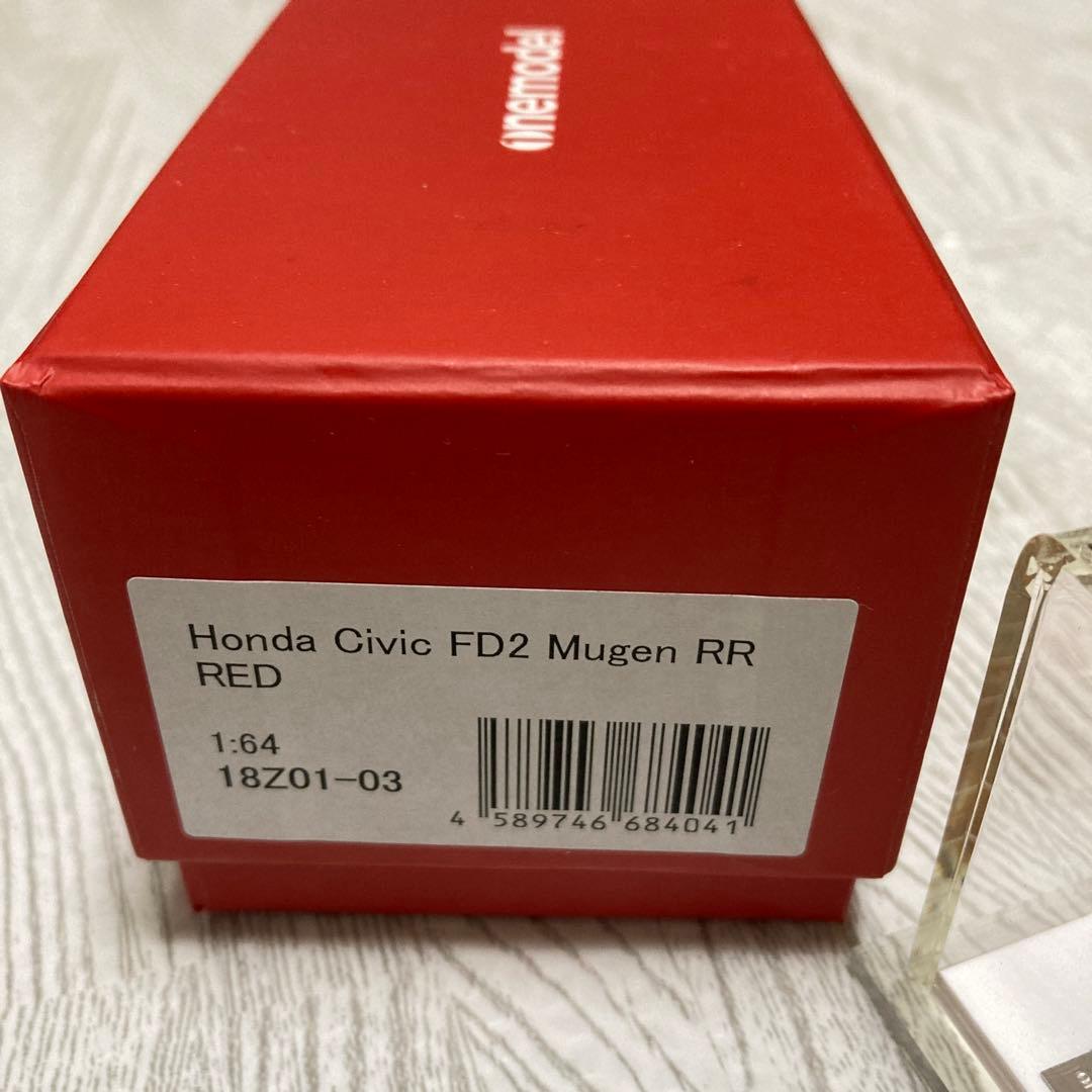 ワンモデル　1/64 ホンダ　シビック　FD2 無限　RED