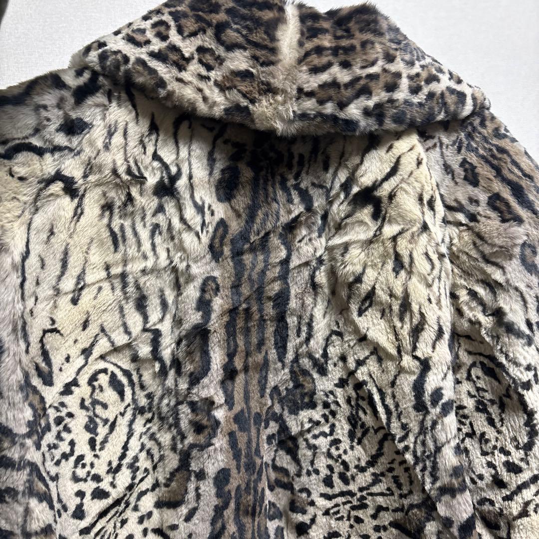 【鑑定証付】EMBA レオパード 毛皮コート ファーコート