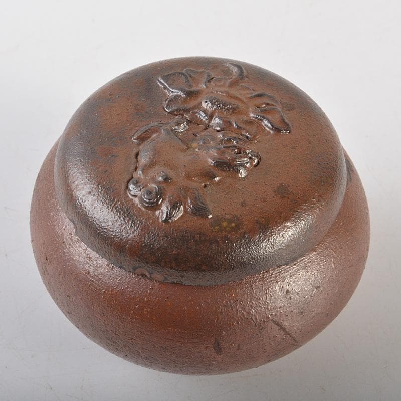 茶道具 備前焼 古備前 神獣蓮花文 盒子 書付箱 V R7146 - メルカリ