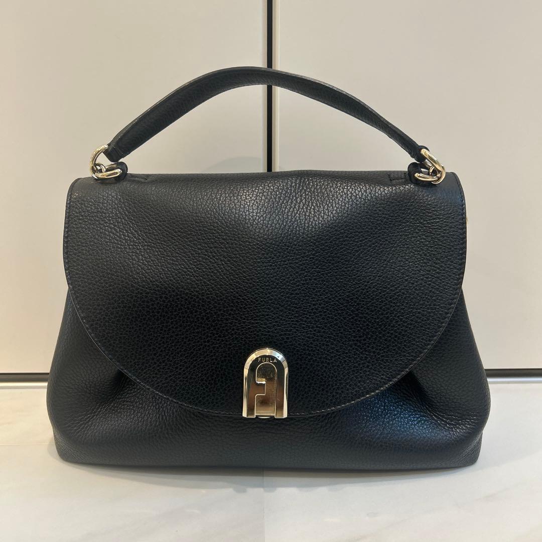 美品 FURLA フルラ スリーク 2way ハンドバッグ ショルダーバッグ