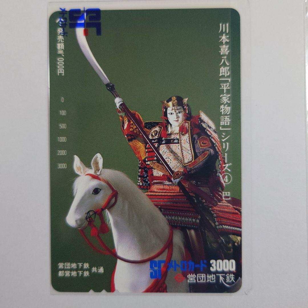 未使用メトロ旧プリペイドカード 川本喜八郎「平家物語」シリーズ ①