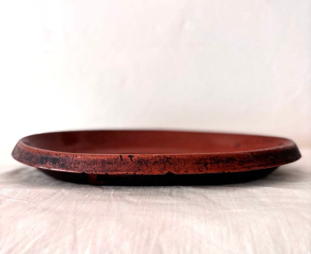 フランスアンティーク】テラコッタ製 オーバル耐熱皿 グラタン皿 プレート