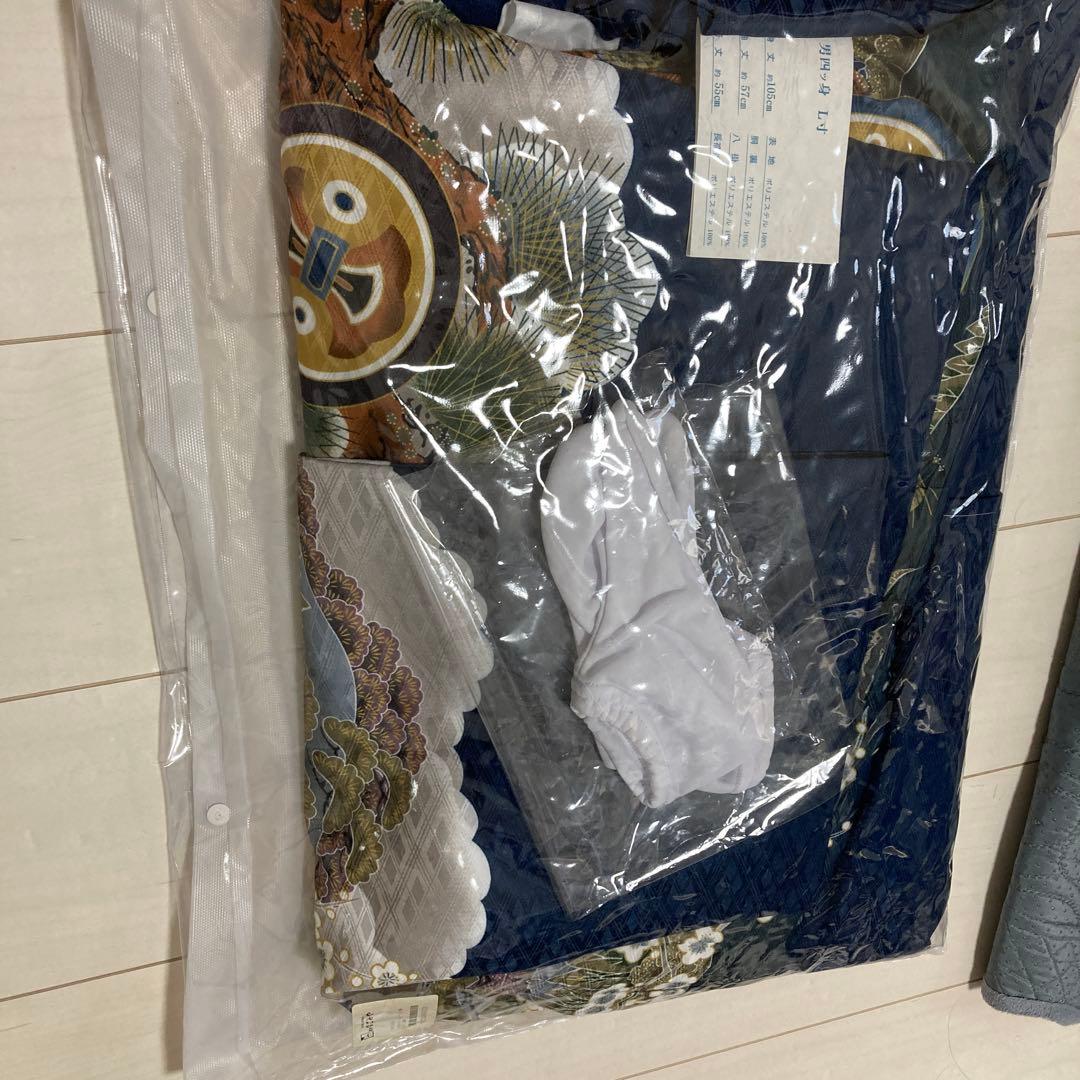 七五三、5歳男児10点フルセット 中古品 紺色 鷲