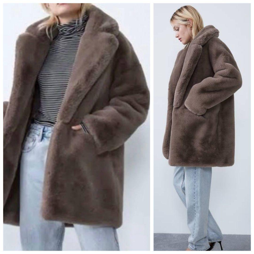 極美品☆ZARA ザラ ファーコート テディベアコート フェイクファー XS