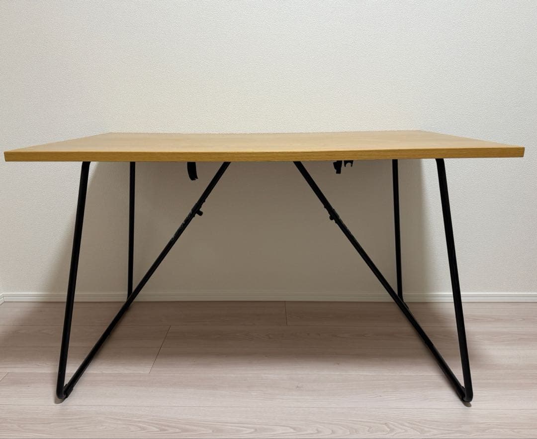 無印良品　木製折りたたみテーブル　ダイニング　デスク　学習机　120