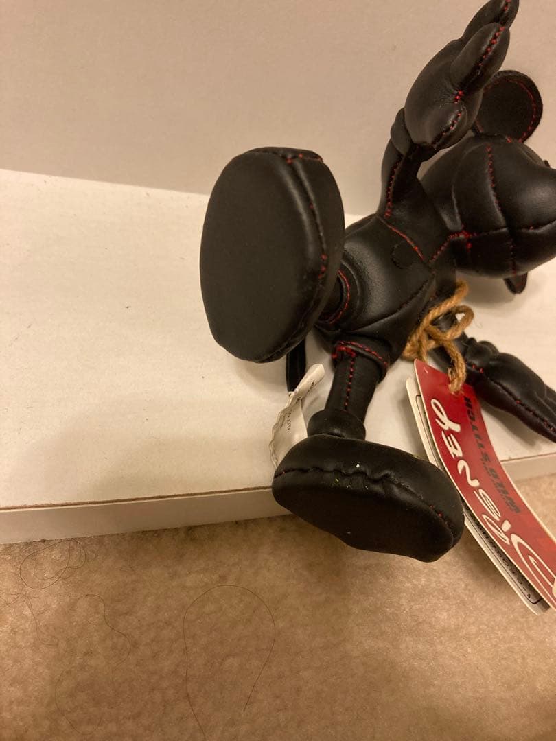 ディズニー レザーミッキーマウスぬいぐるみ アンティークドール タグ