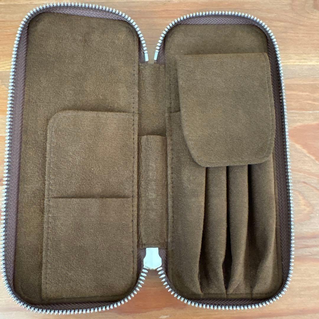 SEASAR Ductダクトペンケース マルゴーフォグ カスターニャ レザー筆箱