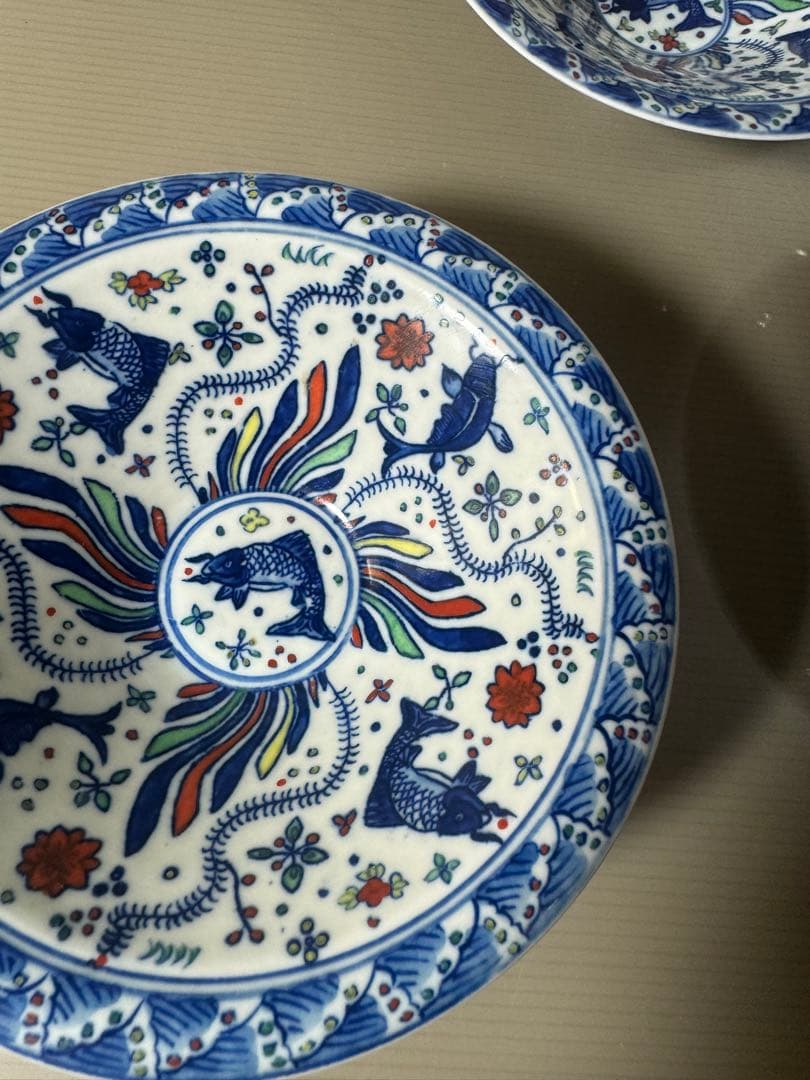 2368 中国骨董 大明萬暦年製銘4客 大明嘉靖年製銘2