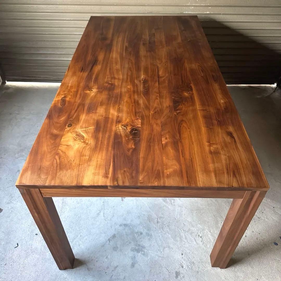 ダイニングテーブル　ウォールナット　無垢　180cm メンテナンス済み　送料込み